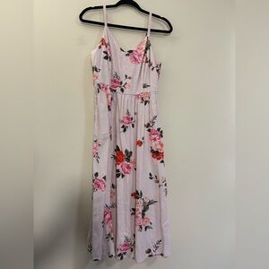 Old Navy Linen Blend Rose Floral Cami A-Line Dress - M